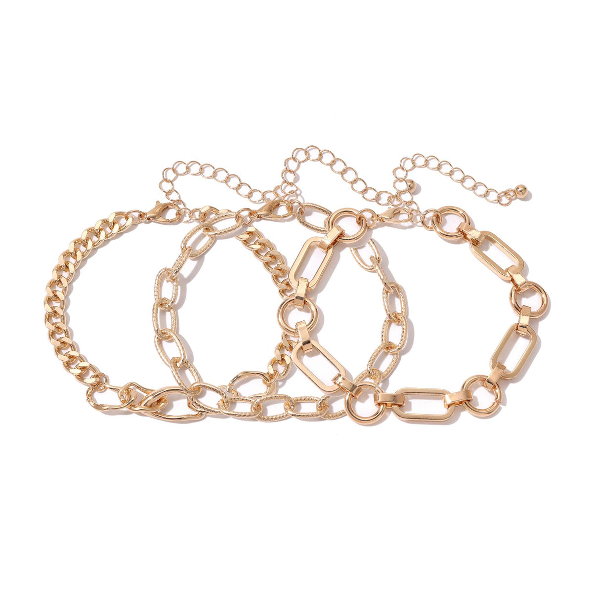 3 Piece Gold Chain Bracelets