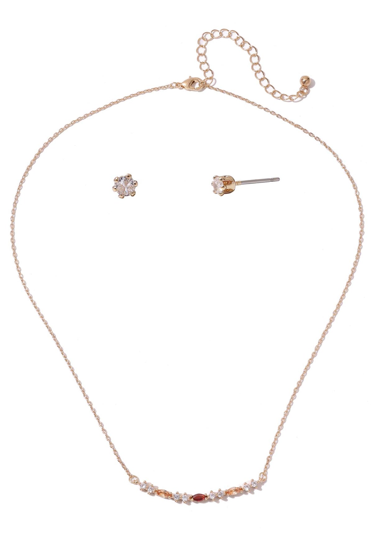 Mini Diamante Necklace Set