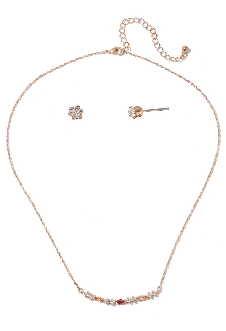 Mini Diamante Necklace Set
