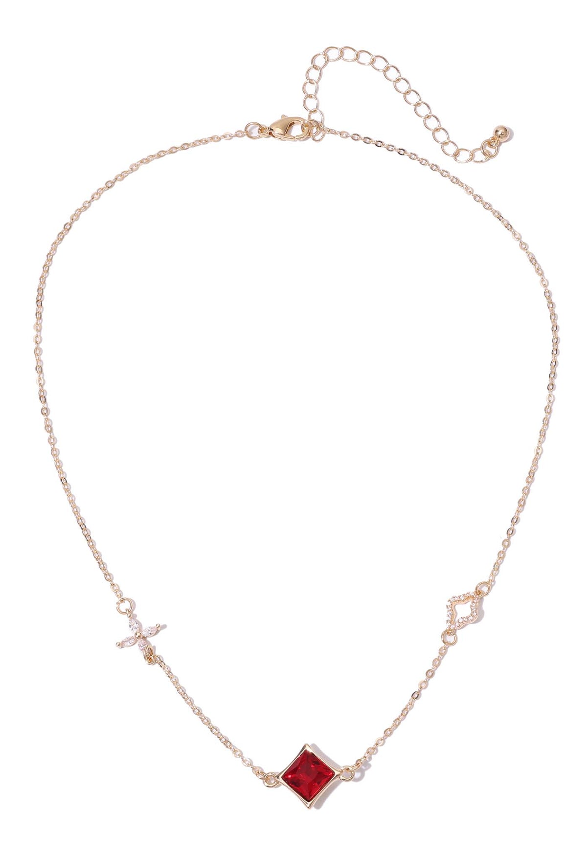 Red Cubic Zirconia Necklace