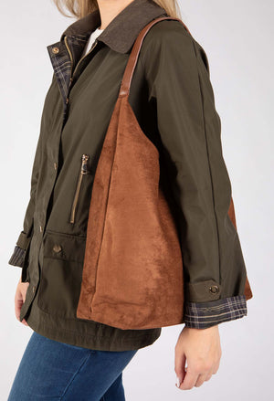 Faux Suede Shoulder Bag