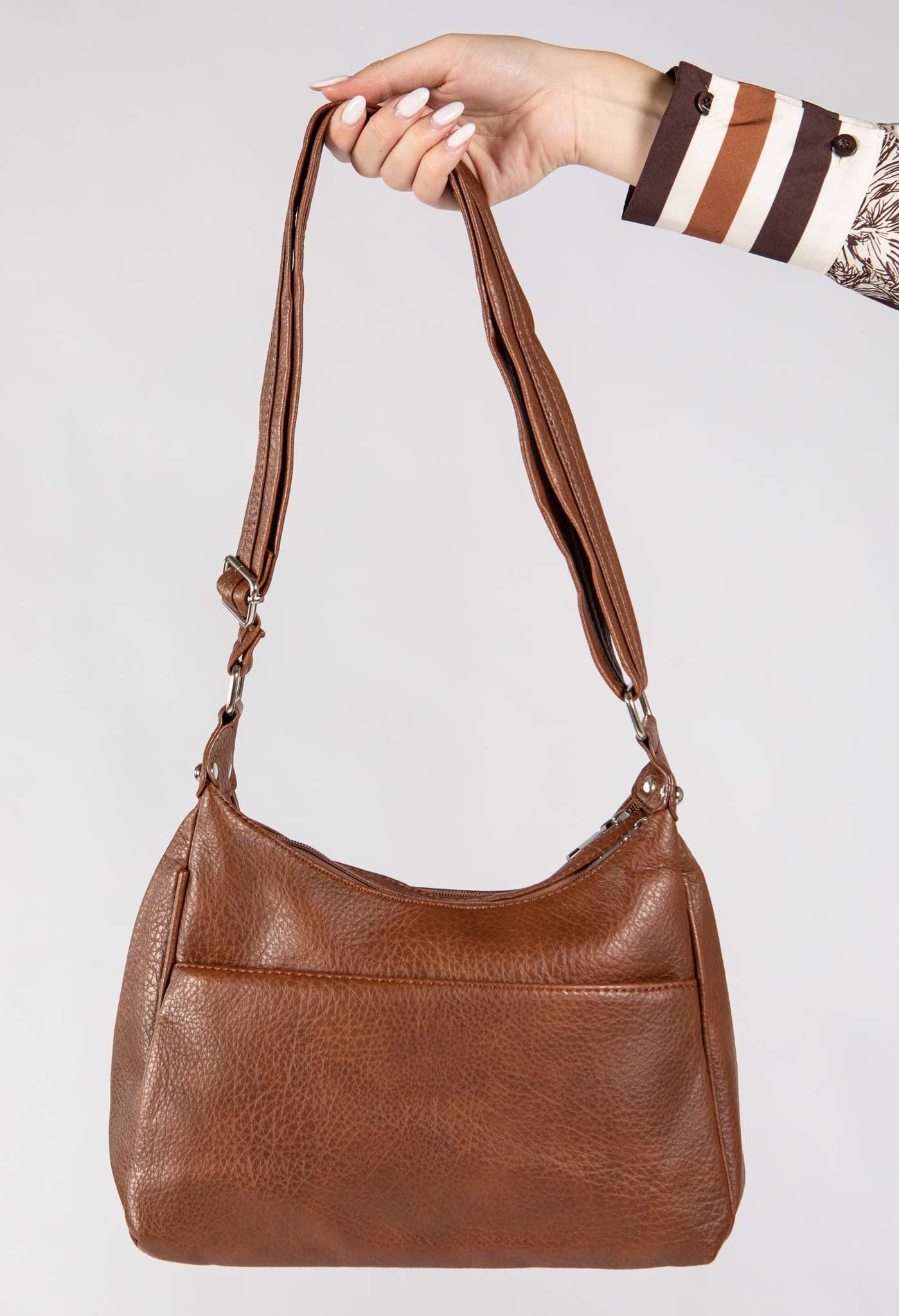 Faux Leather Crossbody Bag