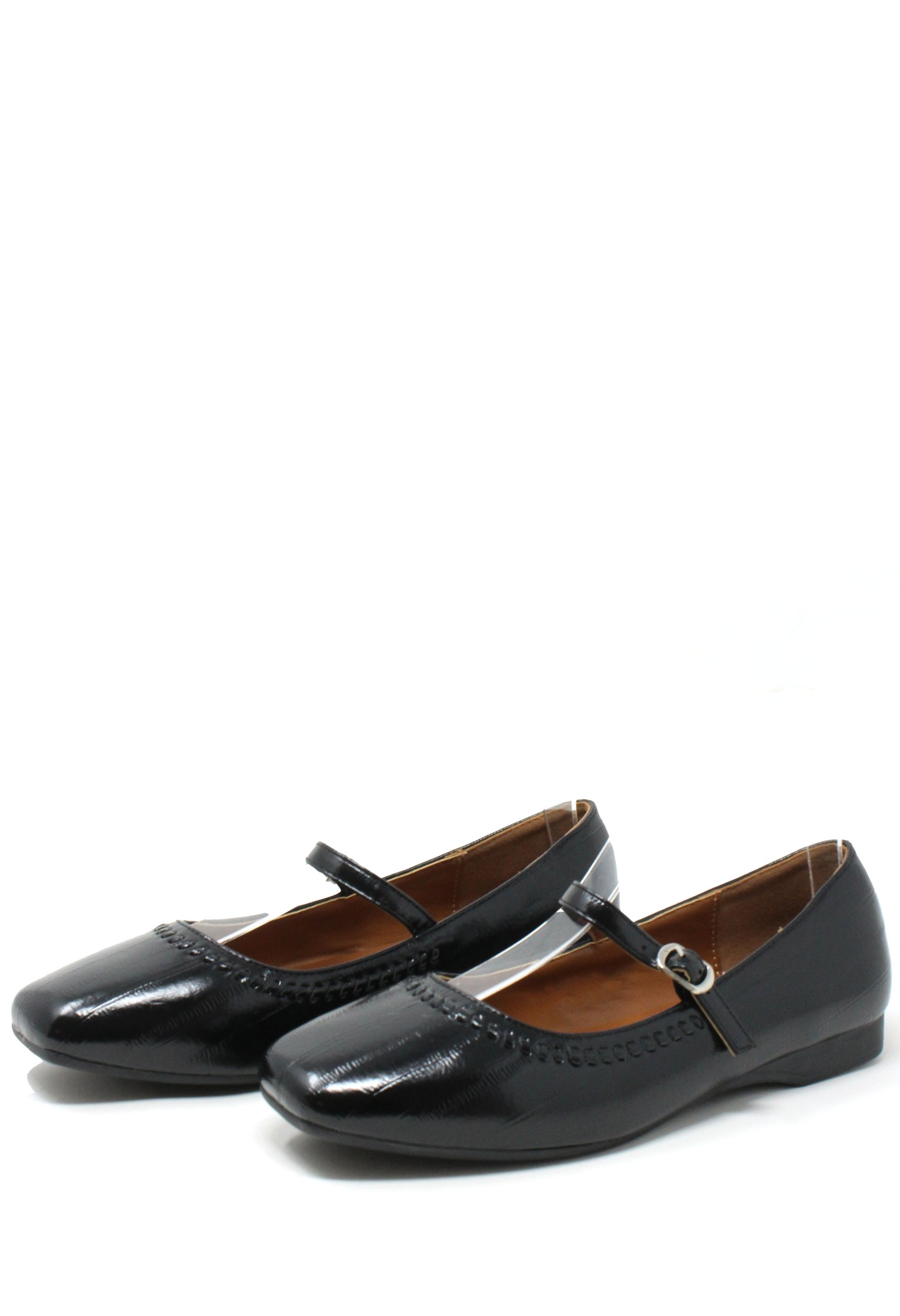 Leather Look Ribbon Ballet
