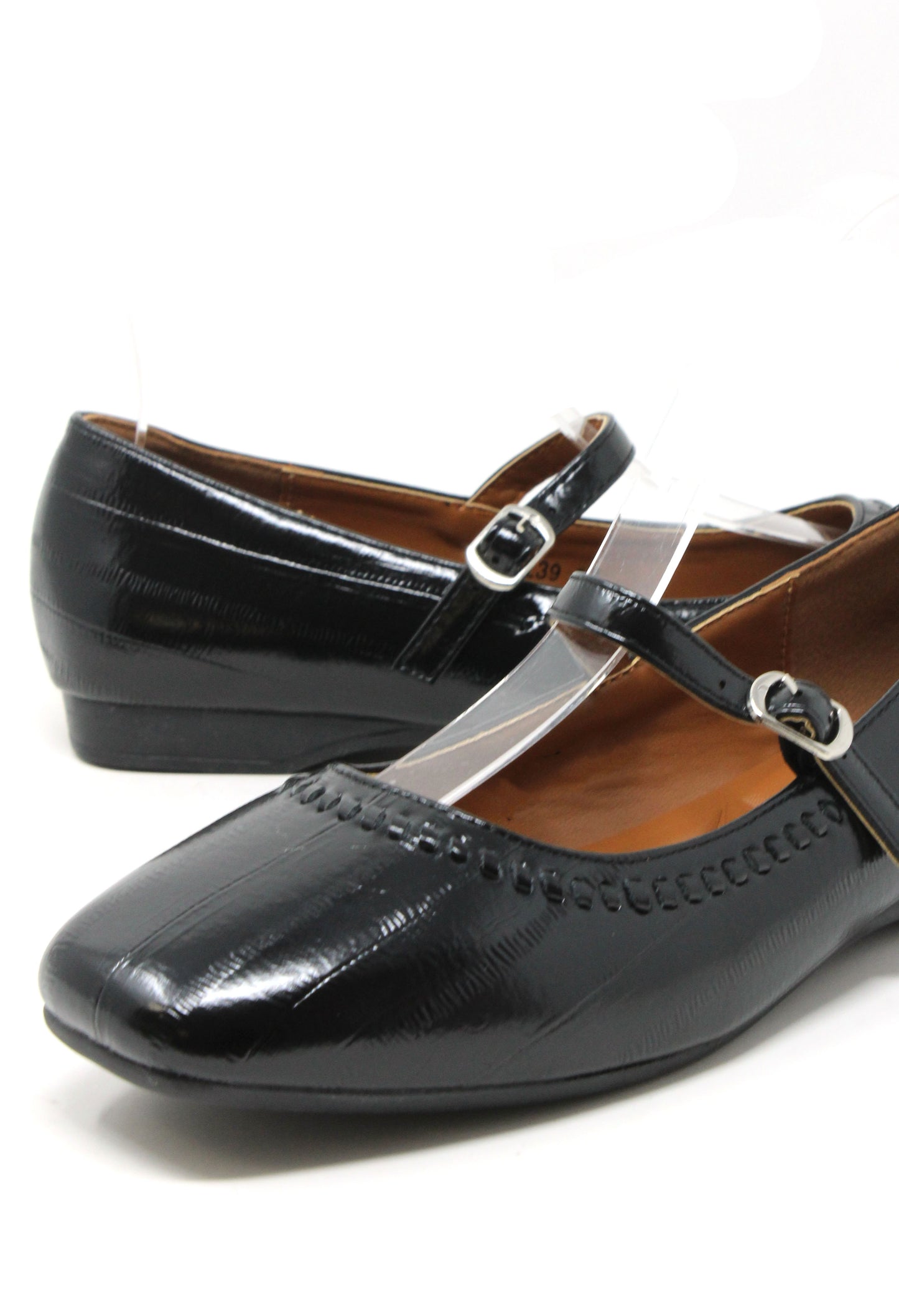 Leather Look Ribbon Ballet