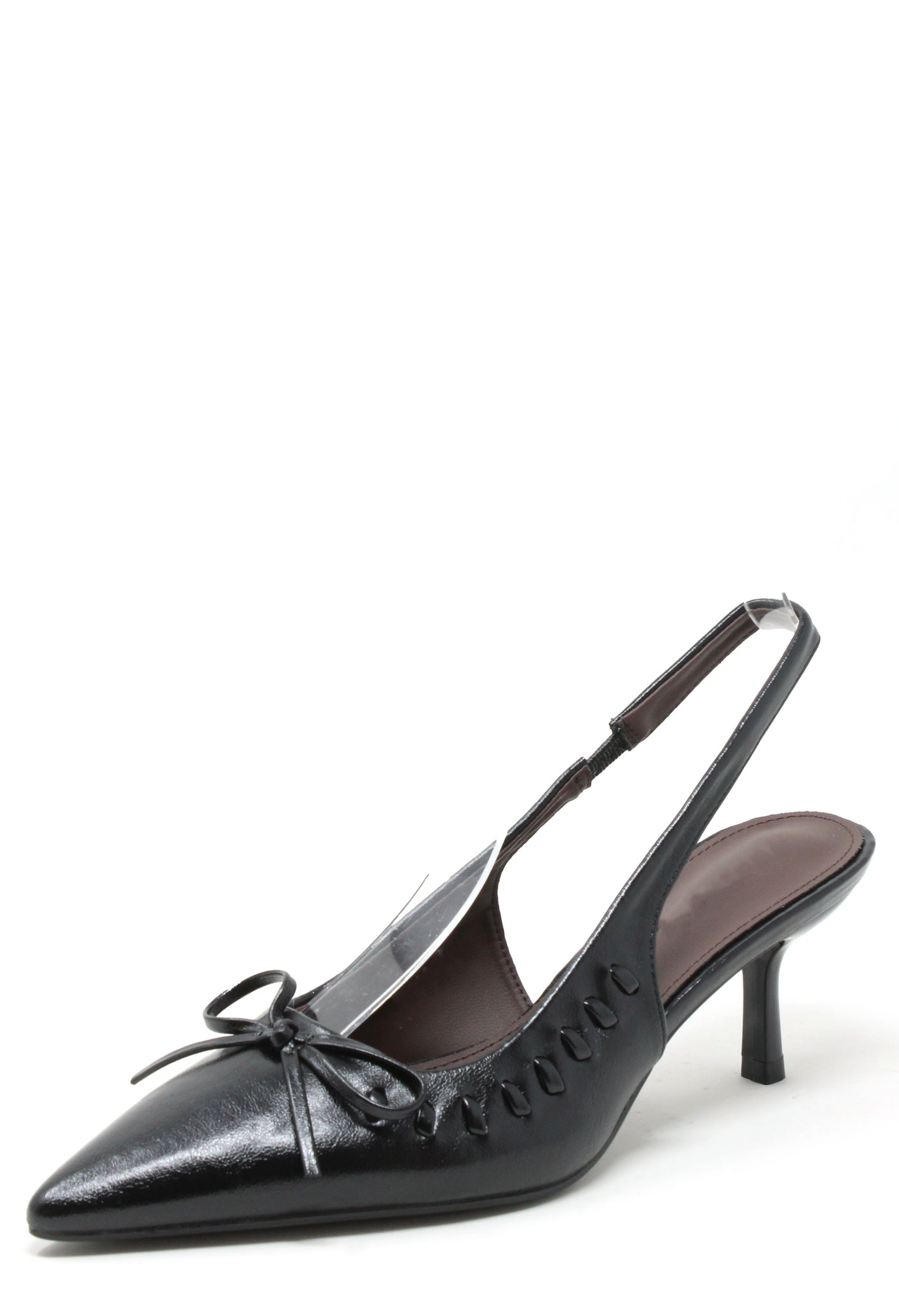 Ribbon and Bow Sling Back Heels