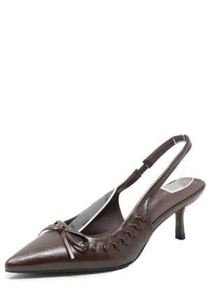Ribbon and Bow Sling Back Heels