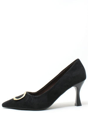 Suede Look Court Heel