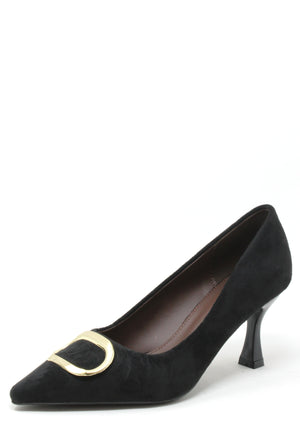 Suede Look Court Heel