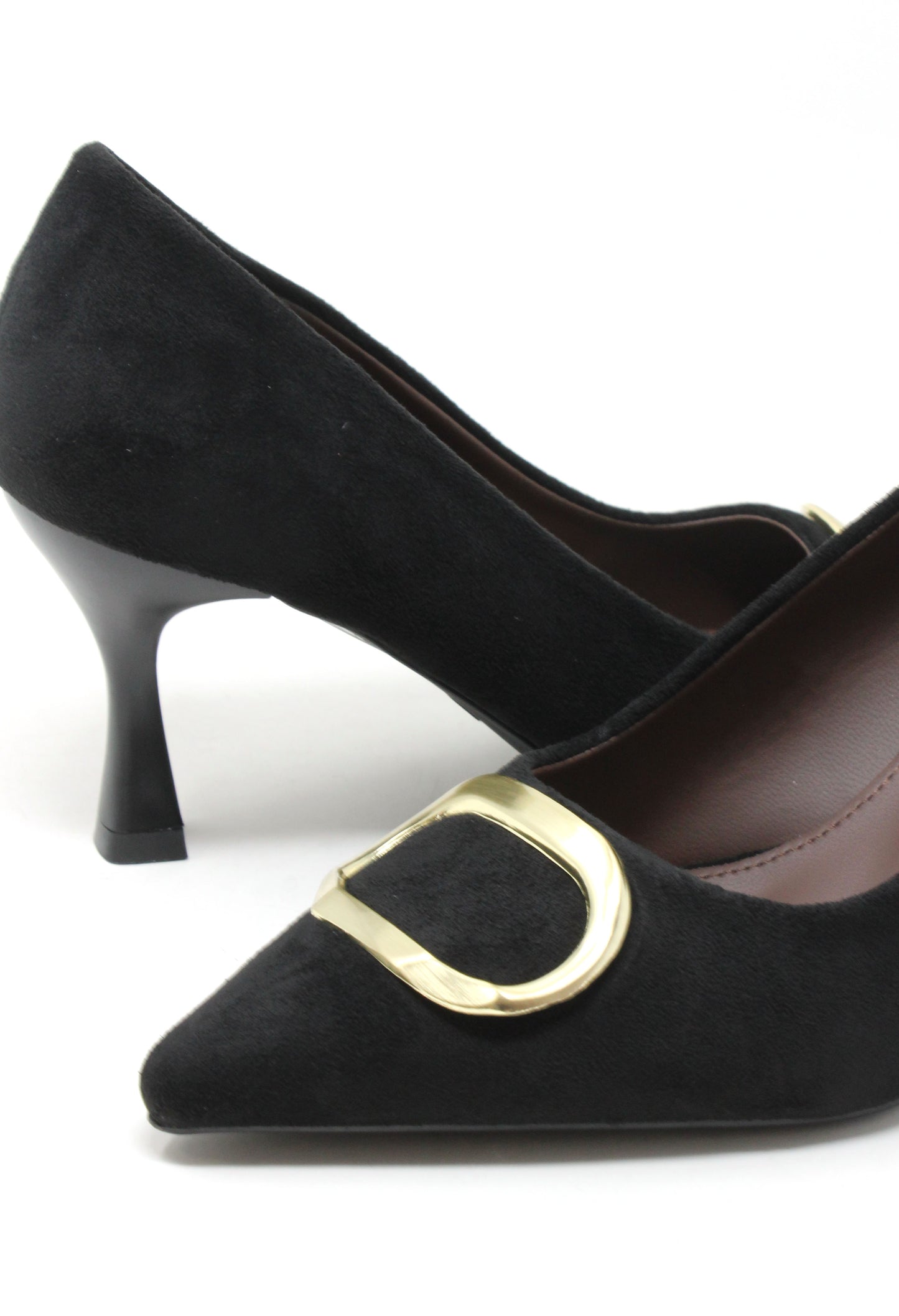 Suede Look Court Heel