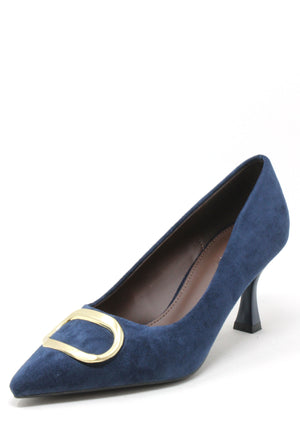 Suede Look Court Heel