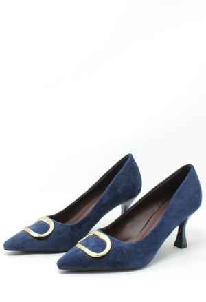 Suede Look Court Heel