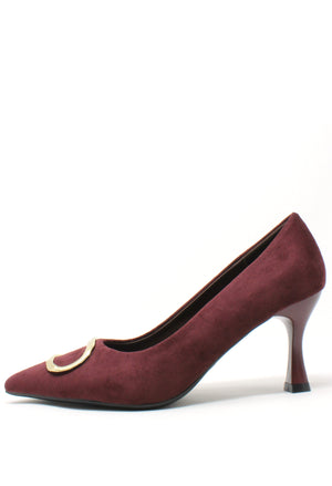 Suede Look Court Heel