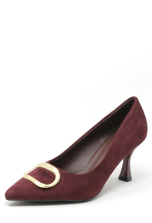 Suede Look Court Heel