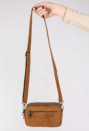 Faux Suede Crossbody Bag