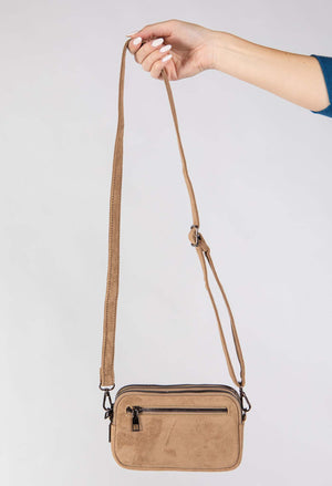 Faux Suede Crossbody Bag