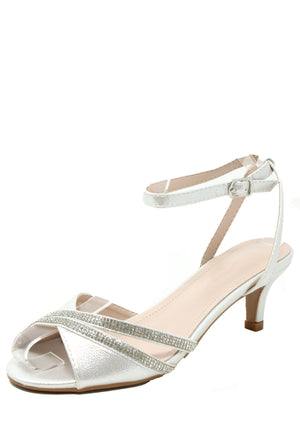 Diamante Cross Strap Heel