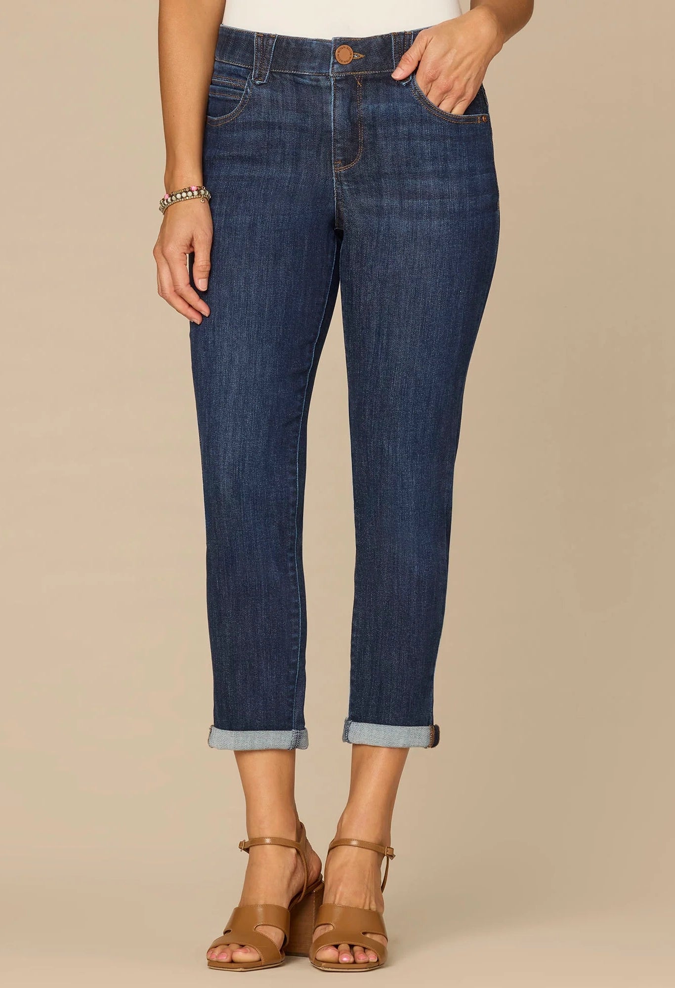 “Ab”solution® Mid-Rise Indigo Ankle Skimmer Jeans