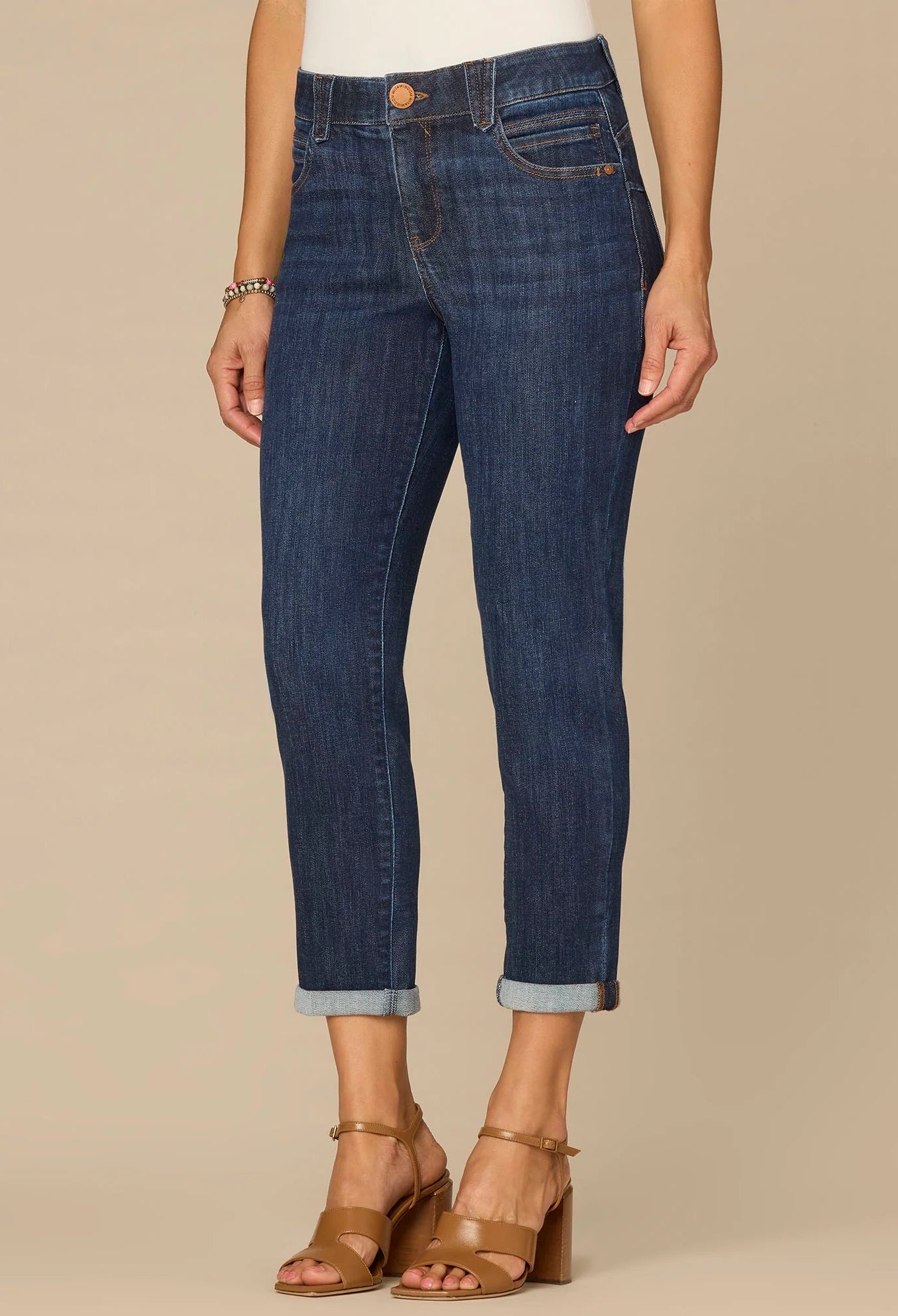 “Ab”solution® Mid-Rise Indigo Ankle Skimmer Jeans