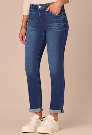 "Ab"solution® Cuffed Girlfriend Jeans
