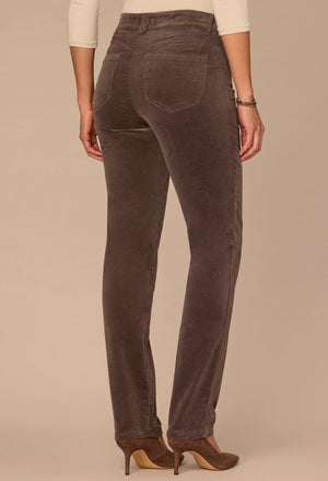 "Ab"solution® Mid-Rise Corduroy Straight Leg Trousers