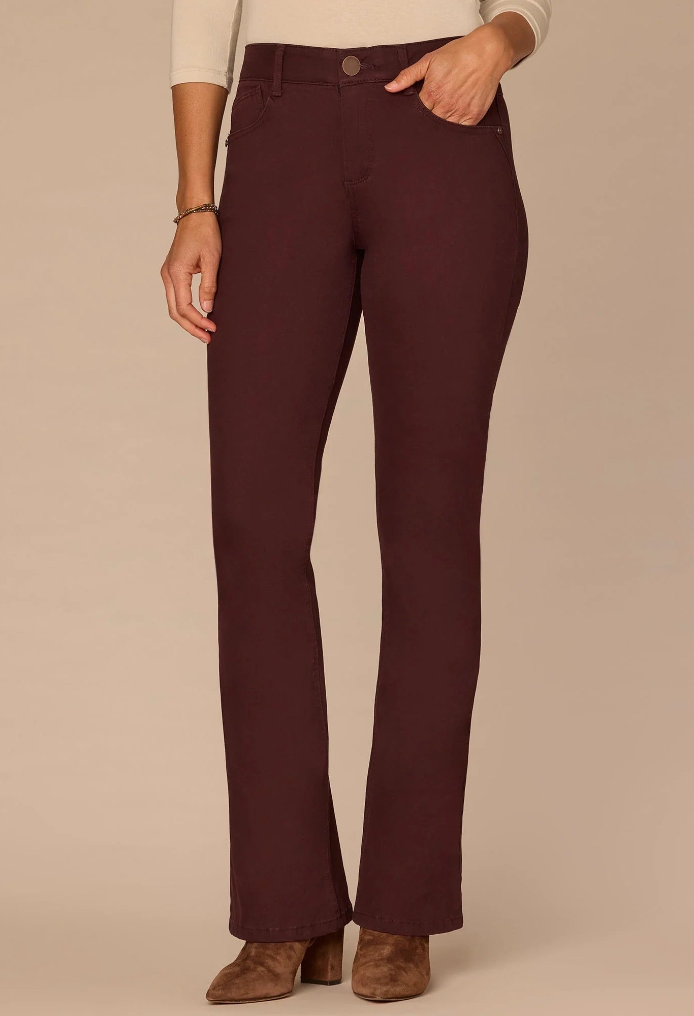 "Ab"solution Mid-Rise Itty Bitty Boot Trousers