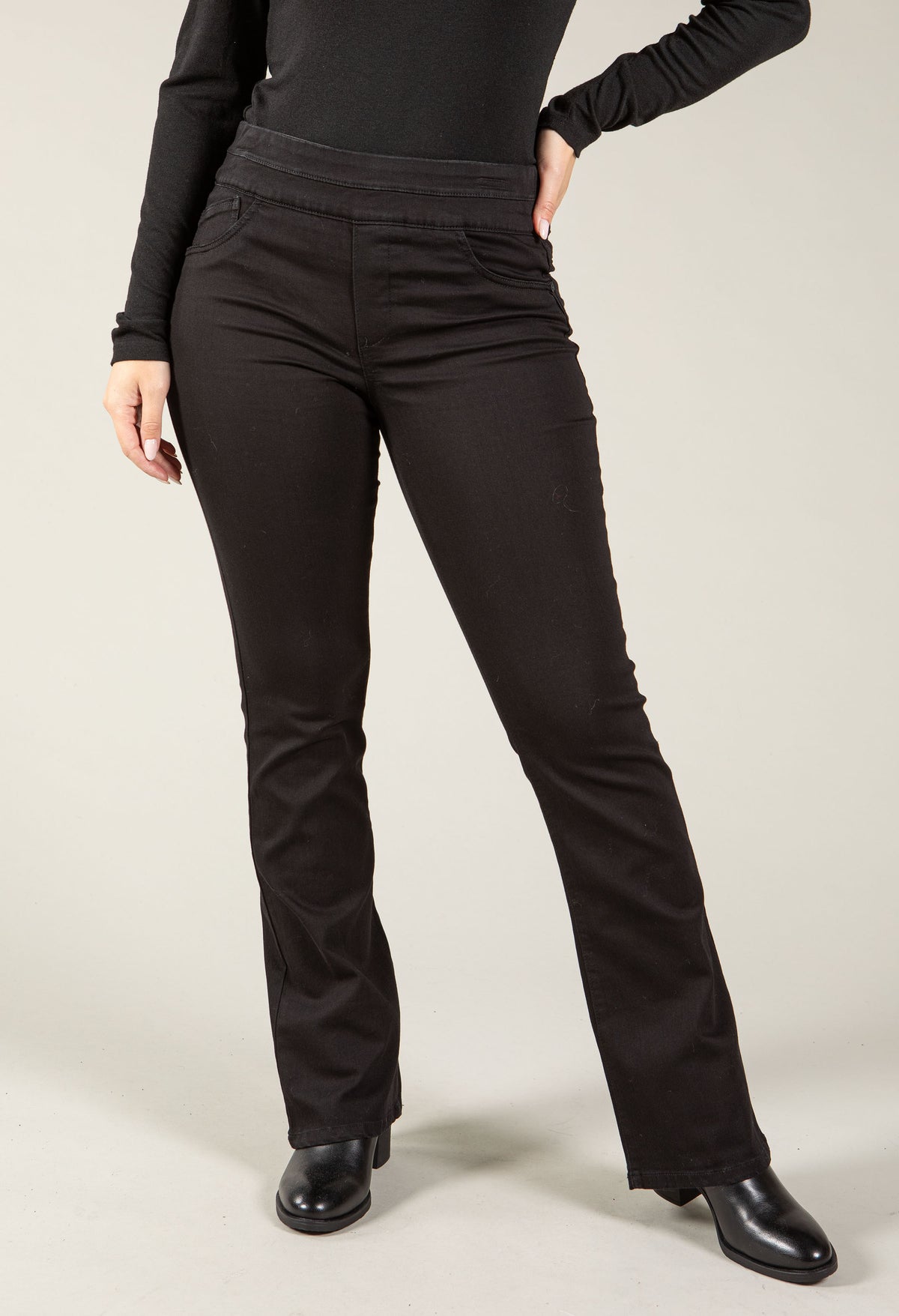 "Ab"solution High Rise Itty Bitty Boot Jeans