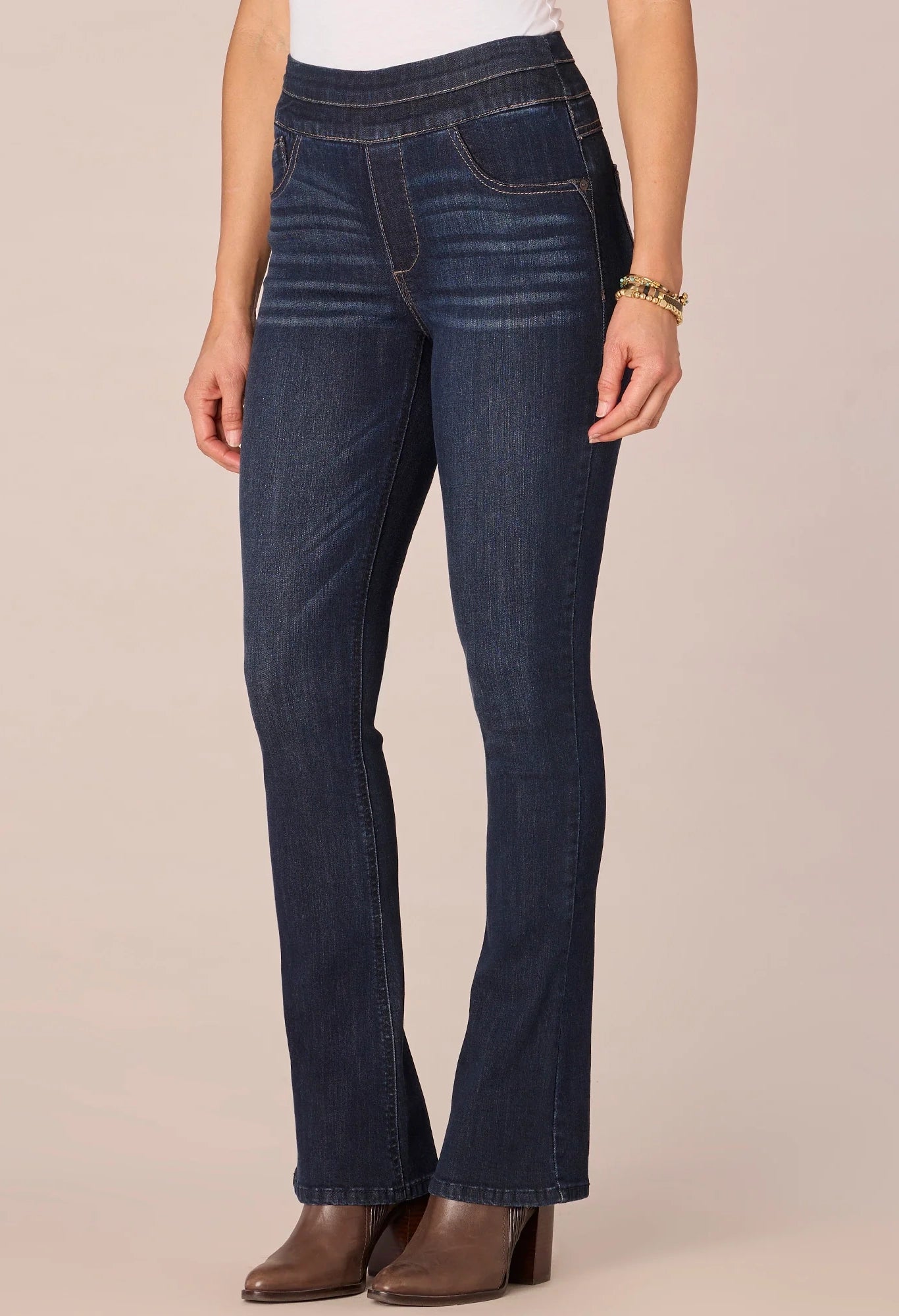 "Ab"solution High Rise Itty Bitty Boot Glider Jeans