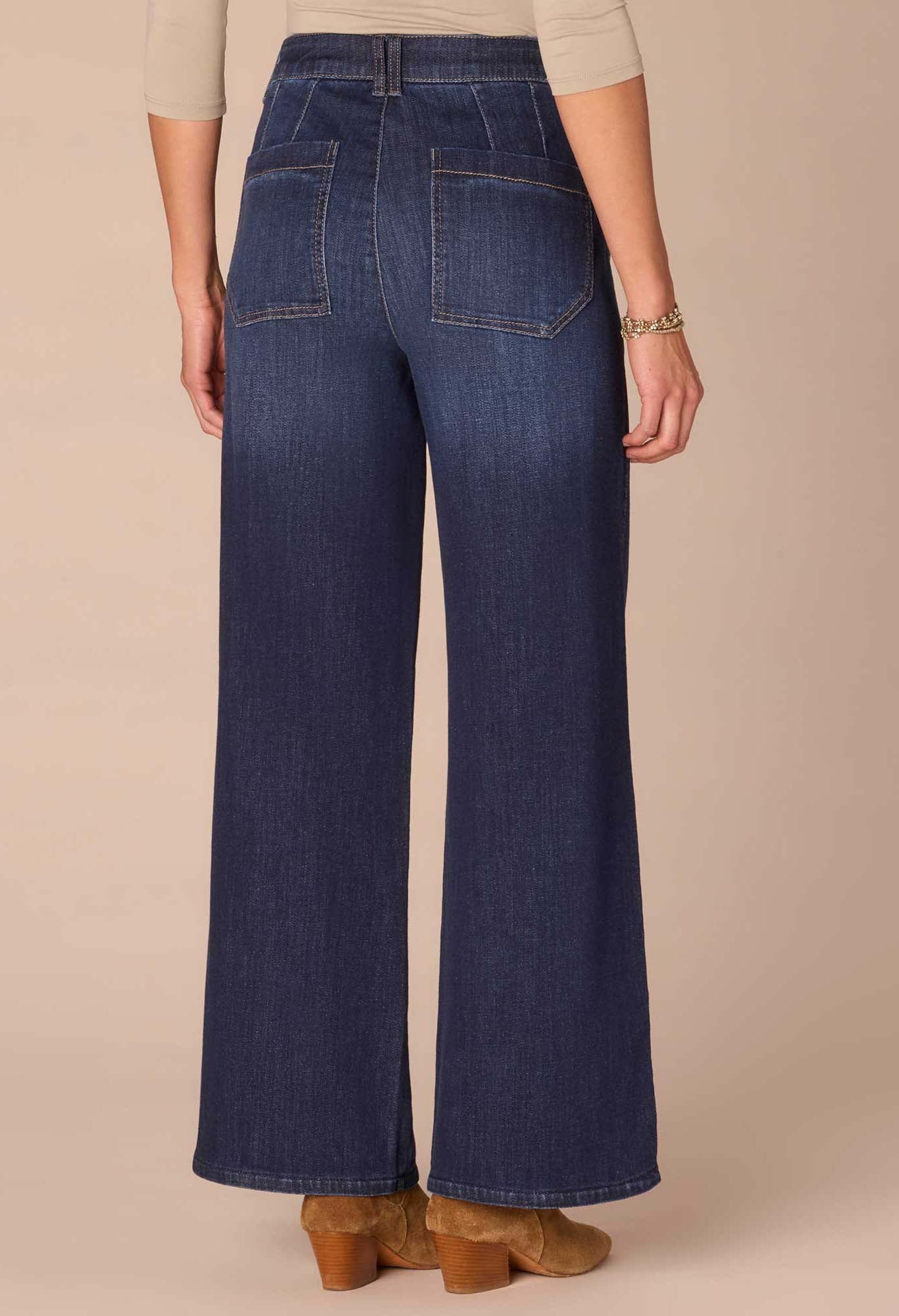 "Ab"solution® Skyrise Wide Leg Jeans