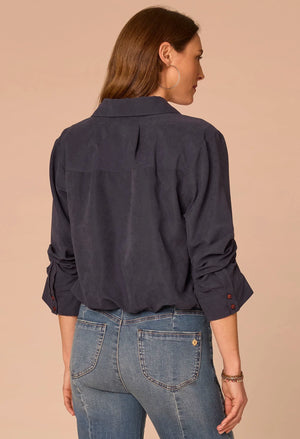 Bubble Hem Woven Shirt