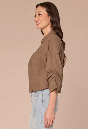 Bubble Hem Woven Shirt