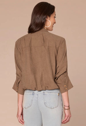 Bubble Hem Woven Shirt