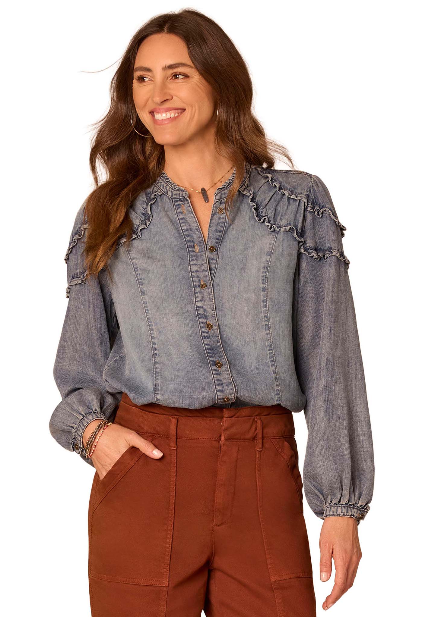Denim Look Blouse