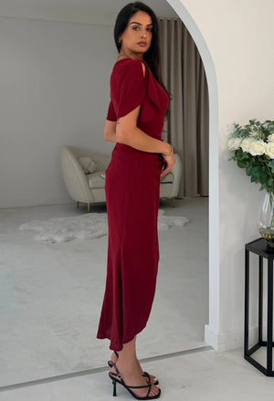 Cleo Ruched Detail Midi Dres