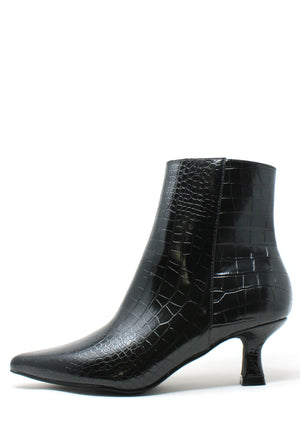 Croc Effect Ankle Boot