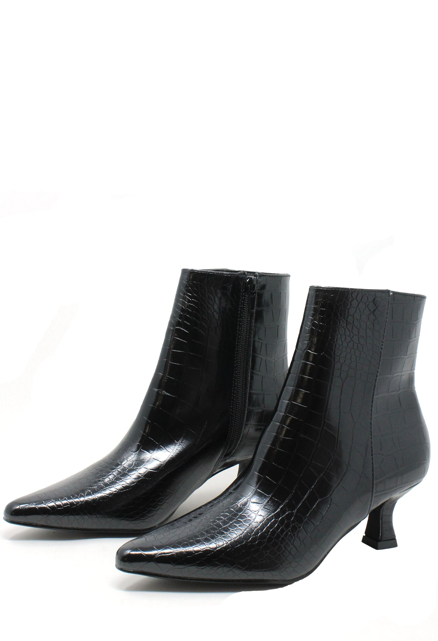Croc Effect Ankle Boot