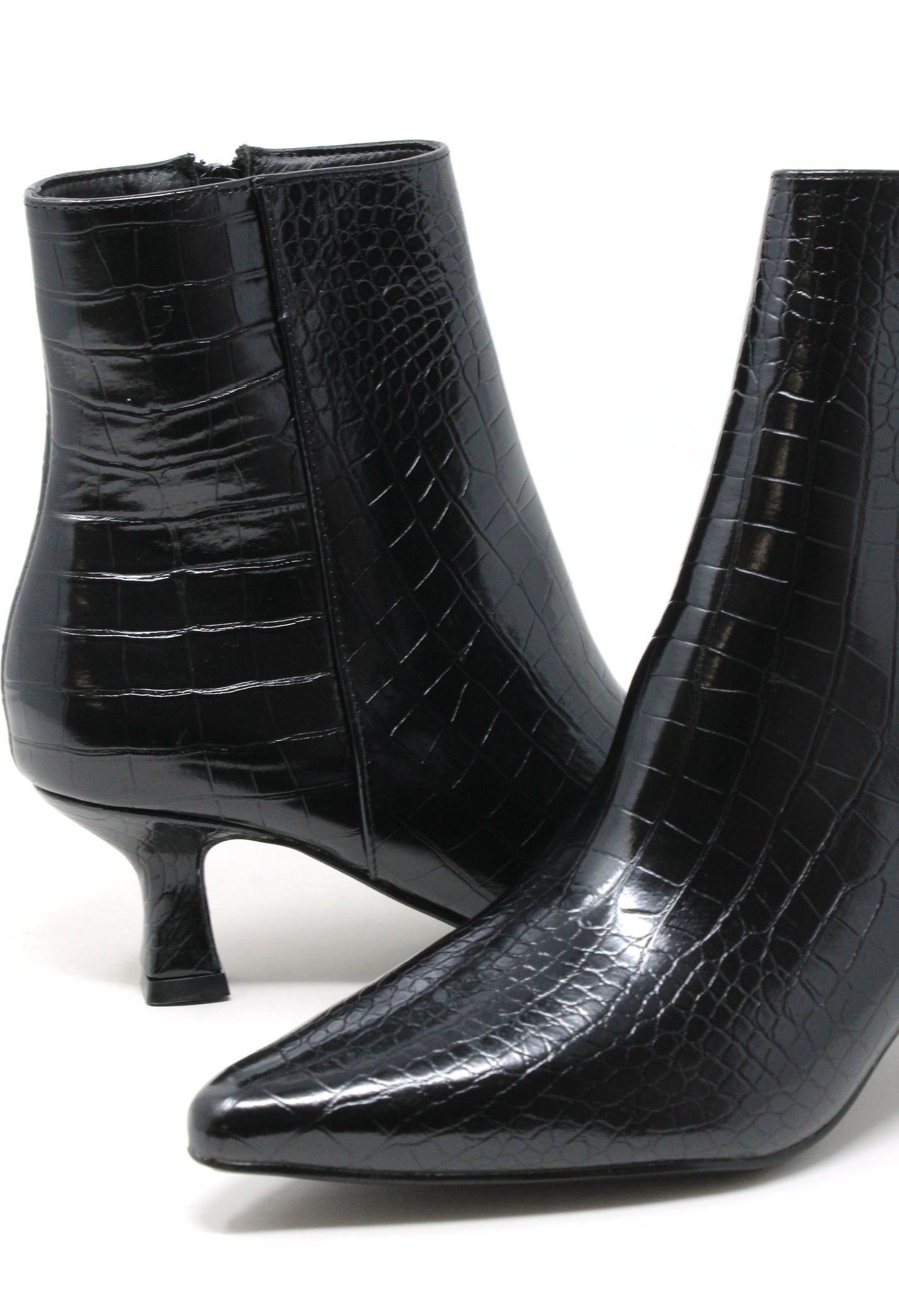 Croc Effect Ankle Boot