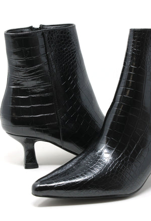 Croc Effect Ankle Boot