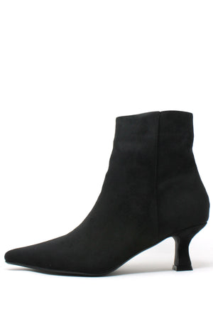 Suede Feel Kitten Heel Boot