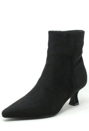 Suede Feel Kitten Heel Boot