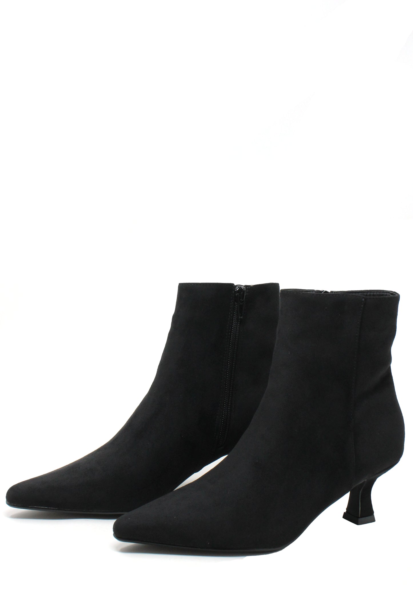 Suede Feel Kitten Heel Boot