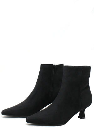 Suede Feel Kitten Heel Boot