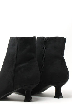 Suede Feel Kitten Heel Boot