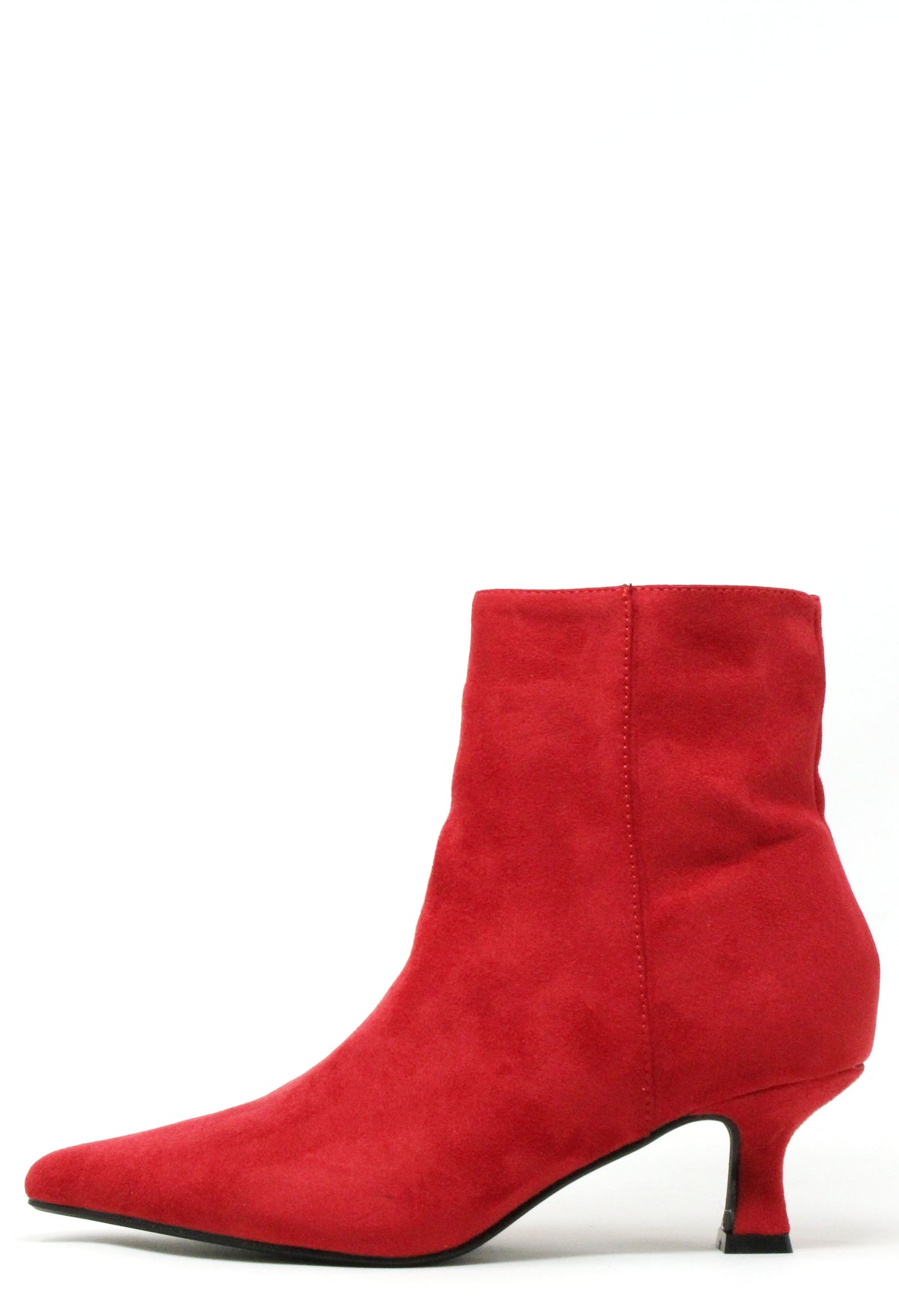 Suede Feel Kitten Heel Boot
