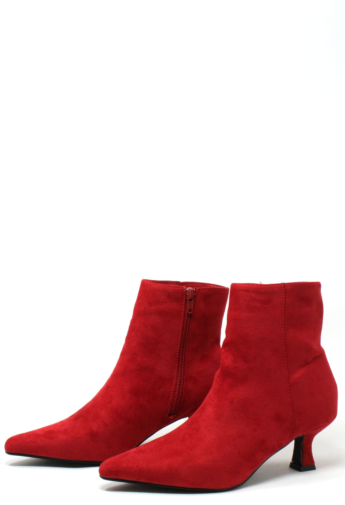 Suede Feel Kitten Heel Boot