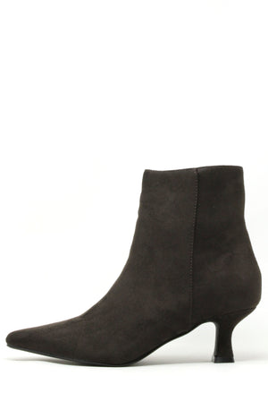 Suede Feel Kitten Heel Boot