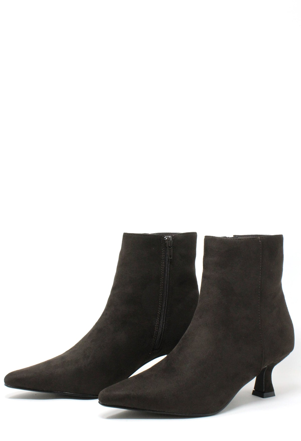 Suede Feel Kitten Heel Boot