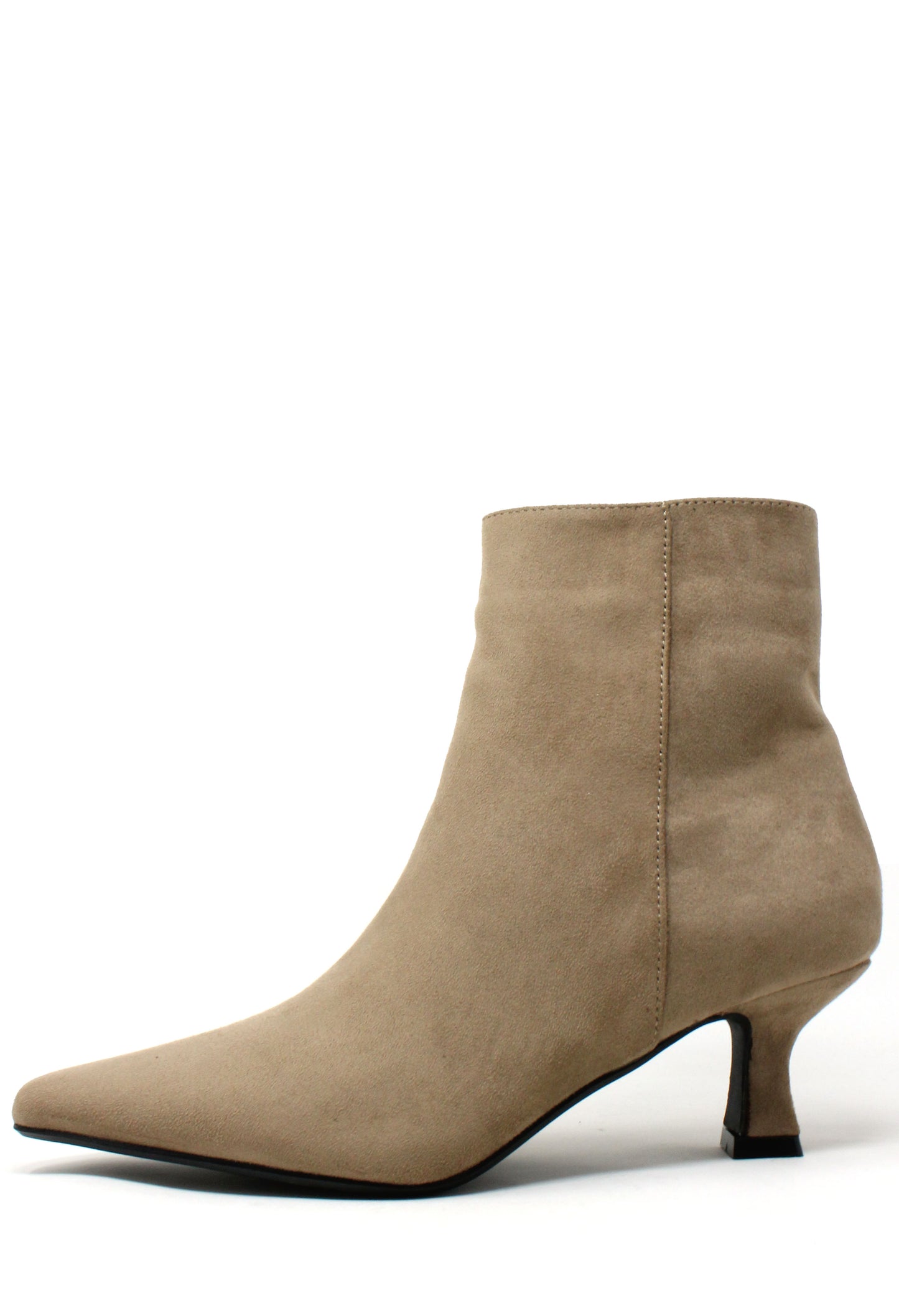 Suede Feel Kitten Heel Boot