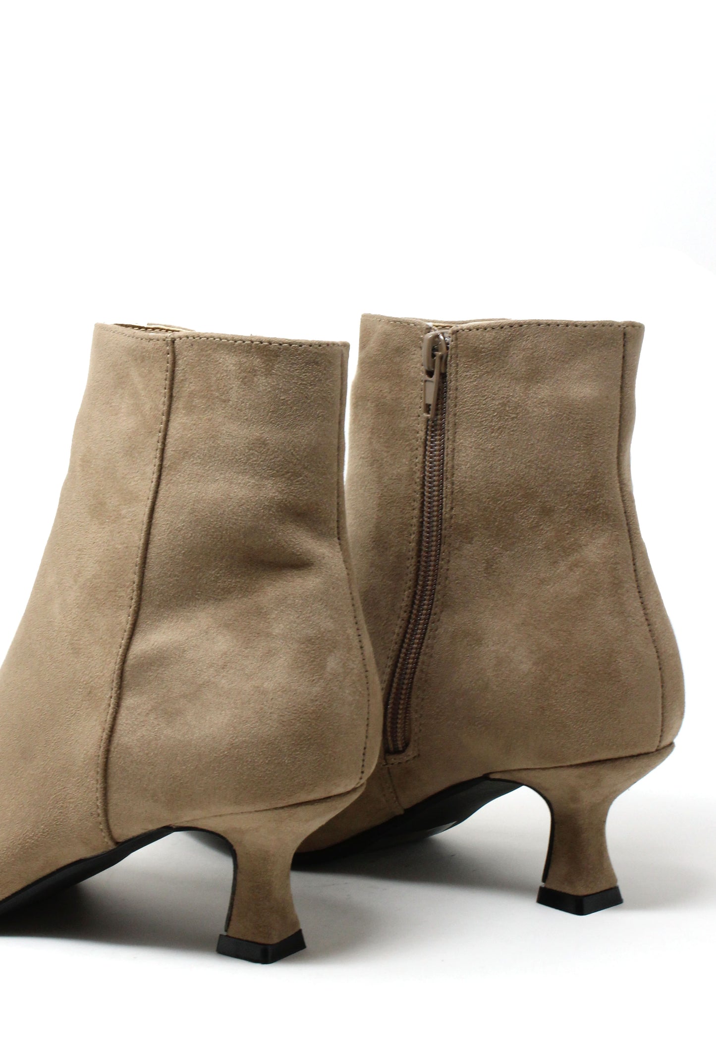 Suede Feel Kitten Heel Boot