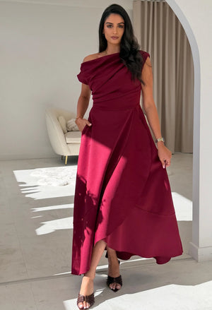 Florie Frill Wrap Maxi Dress