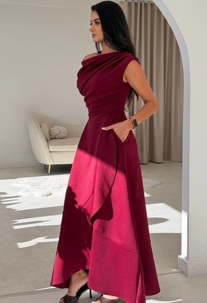 Florie Frill Wrap Maxi Dress